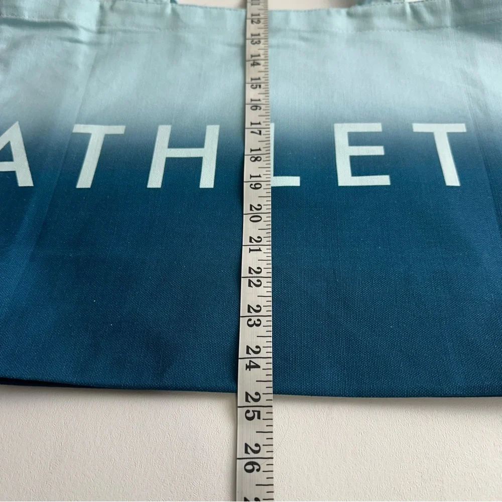 Athleta Blue Ombre‎ shoulder canvas tote bag with rope handles